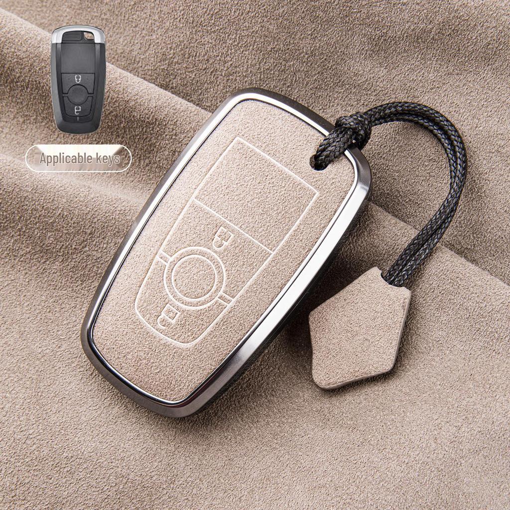Premium Sheepskin Key Cover for Ford Explorer ST, Edge L, Mondeo EVOS