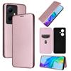 Чехол для телефона VIVO V29 Lite из углеродного волокна с поддержкой нескольких карт: Нейтральная защитная обложка-книжка