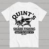 Quint's Shark Fishing Unisex 100% Cotton Summer Casual Cool Loose T-Shirt