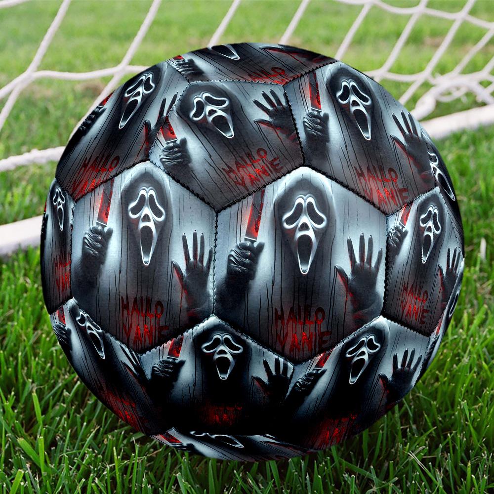 Horror Killer Indoor Soccer Ball Size 5 Colorful All Ages Machine Stitched PVC Competition Ready Durable High-Bounce