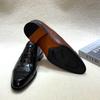 Модная Роскошная Мужская Обувь Ручной Работы из Натуральной Кожи, Классические Оксфорды с Мыском, На шнуровке, Формальная, Деловая, Свадебная, Офисная Обувь