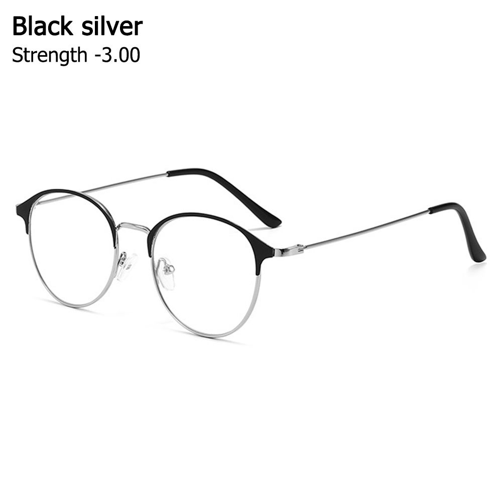 Unisex Metal Round Frame Classic Myopia Glasses Eyeglasses Optical Glasses Eyewear