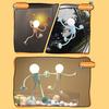 LED Bedside Lamp Changeable Shape Funny Night Light with Suction Cup Soft Glow DIY Shape Cute Light Bulb Man Mini Night