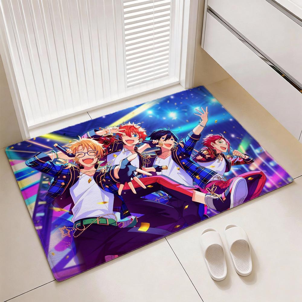 Франшиза Idol Boys E-Ensemble Starss Коврик для пола Мягкий утолщенный фланелевый коврик для двери Нескользящий ковер для гостиной Домашний декор