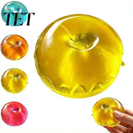 Hand Therapy Stress Reliever Coconut Oil Squeeze Toy, Donut Ball, Handmade Ball Alternatives Slow Rebound Fidget Toy for Relief Sensory Play