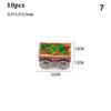 10pcs Plastic Simulation Flower Bed Multistyles Rectangle Flowerbed Park  Minihouse Accessories