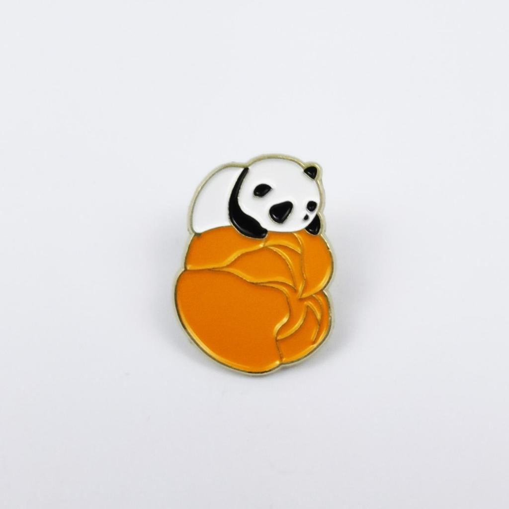 Panda Cartoon Brooch - Cute Metal Badge for Children's Bags & Clothing