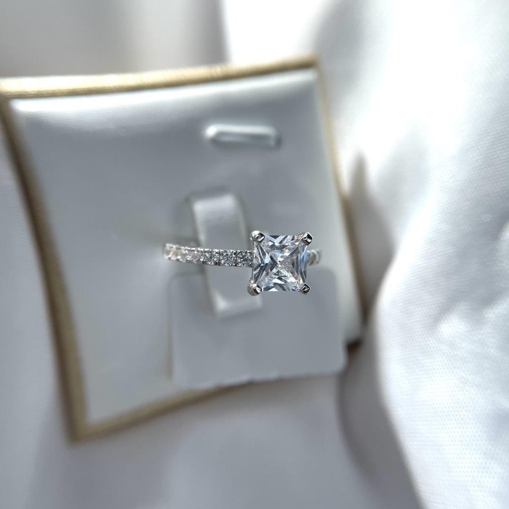 Танцизное женское классическое кольцо из стерлингового серебра 925 пробы с цирконом, женские ювелирные изделия, свадебное обещание, подарок для вечеринки