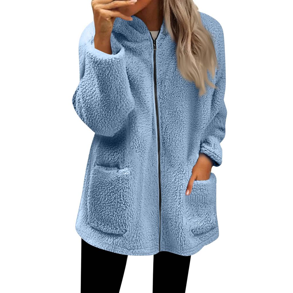 Women's Zip Up Hoodies Oversized Fleece Long Pullover Hooded Sweatshirts Casual Long Sleeve Fall Hoodie Jacket