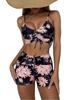 High Waist Bikini Swimsuit Women 2024 Push Up Bikini Floral Swimsuit Print Bikini Boxers Swimwear Swim Trunks Bathing Suit