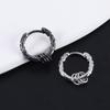 Punk Copper Silver Plated Copper Unisex Stud Earrings Ear Jewelry Korean Hoop Earrings Men Earrings