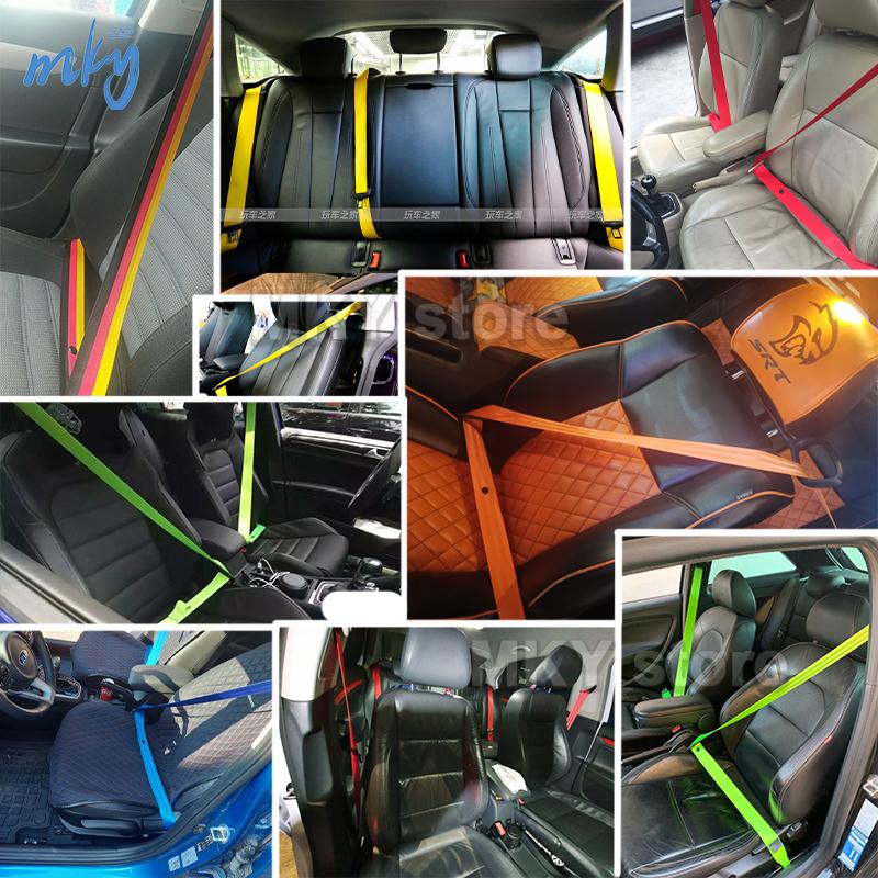 3.6M*4.8CM Автомобильная высокопрочная ткань для ремней безопасности Автомобиль Гоночный автомобиль Модифицированное сиденье Ремни безопасности Жгут Ремень