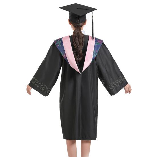 Матовая выпускная мантия бакалавра, шапочка с кисточками, комплект с V-образным вырезом и длинными рукавами, выпускной комплект с шапочкой и мантией, реквизит для фотосессий на выпускной