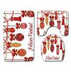 Christmas Bathroom Floor Mat Toilet Three-Piece Set