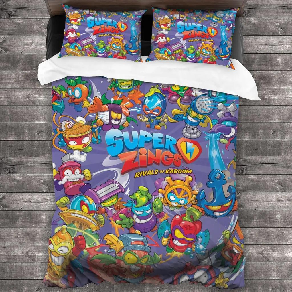 Super Zings Bedding Set Single Twin Full Queen King Size Bed Set Aldult Kid Bedroom Duvetcover Sets 3D Print Anime Game 011