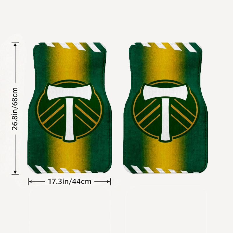 Portland Timbers Black Car Floor Mats Full Coverage All-Season Car Mats, XPE Non-Slip And Wear-Resistant Mats Suitable for SUV Interiors, Textured Car