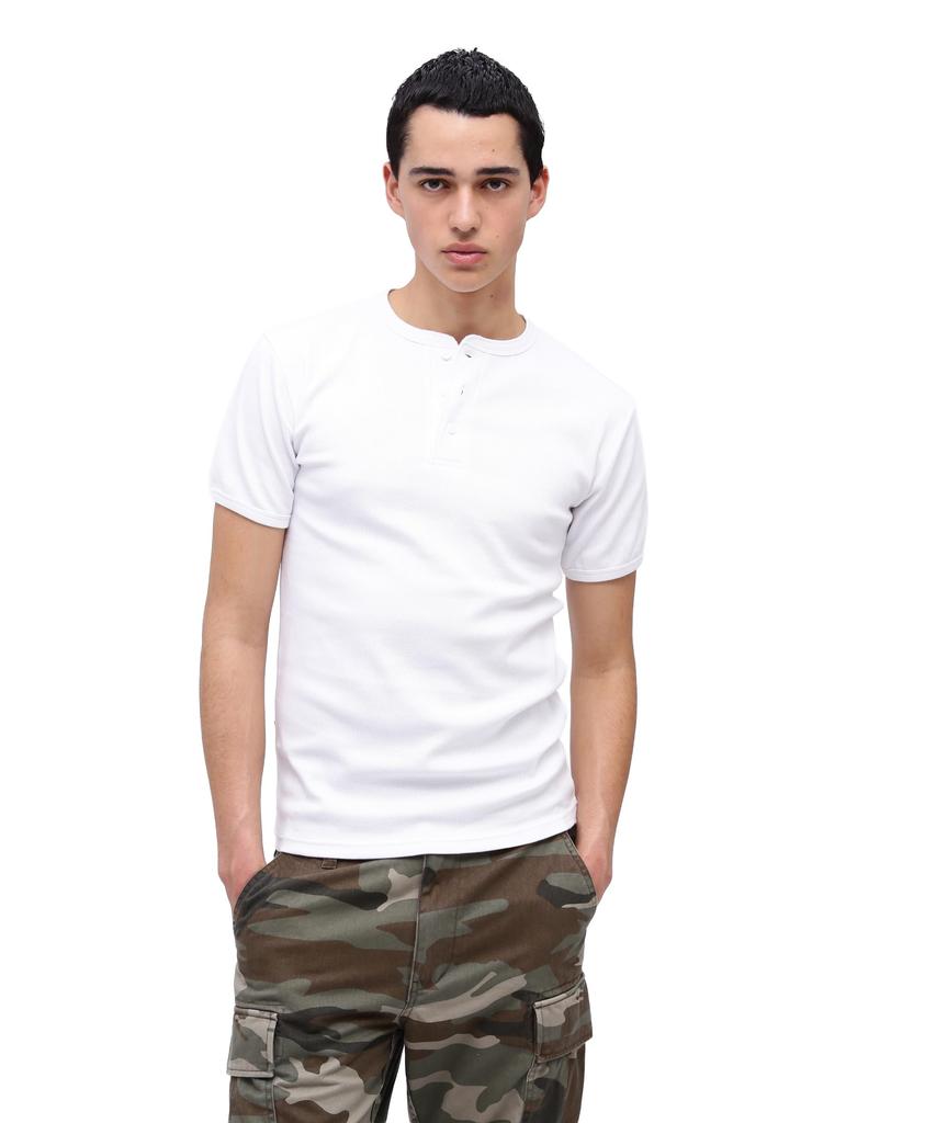 AVIREX DAILY RIB HENRY NECK TEE 6143504