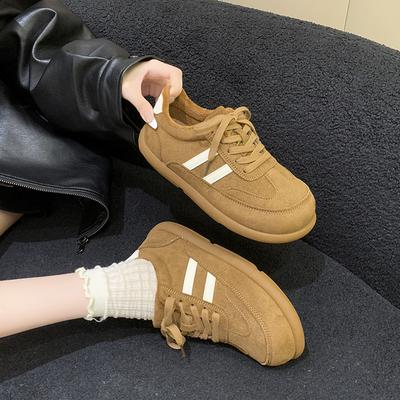 Внутреннее увеличение роста Немецкие тренировочные кроссовки женские осень 2025 новая цветовая гамма Кроссовки Форреста Гампа спортивные на шнуровке красные повседневные кроссовки женская обувь