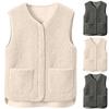 Women's Fashion Casual Loose Lamb Wool Female Short   Winter  Vest