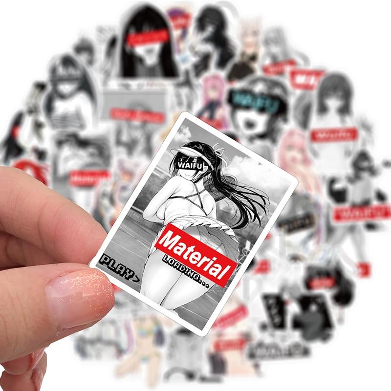Waifu Hentai Sexy Pinup Stickers Anime Girl Waterproof Guitar Luggage Skateboard Laptop Bicycle Graffiti Sticker Toy 10/30/50Pcs
