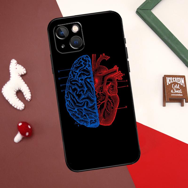 Чехол для iPhone 13 12 11 14 15 Pro Max 7 8 Plus X XR XS Max 12 Mini SE 2020 2022 с рисунком мозга