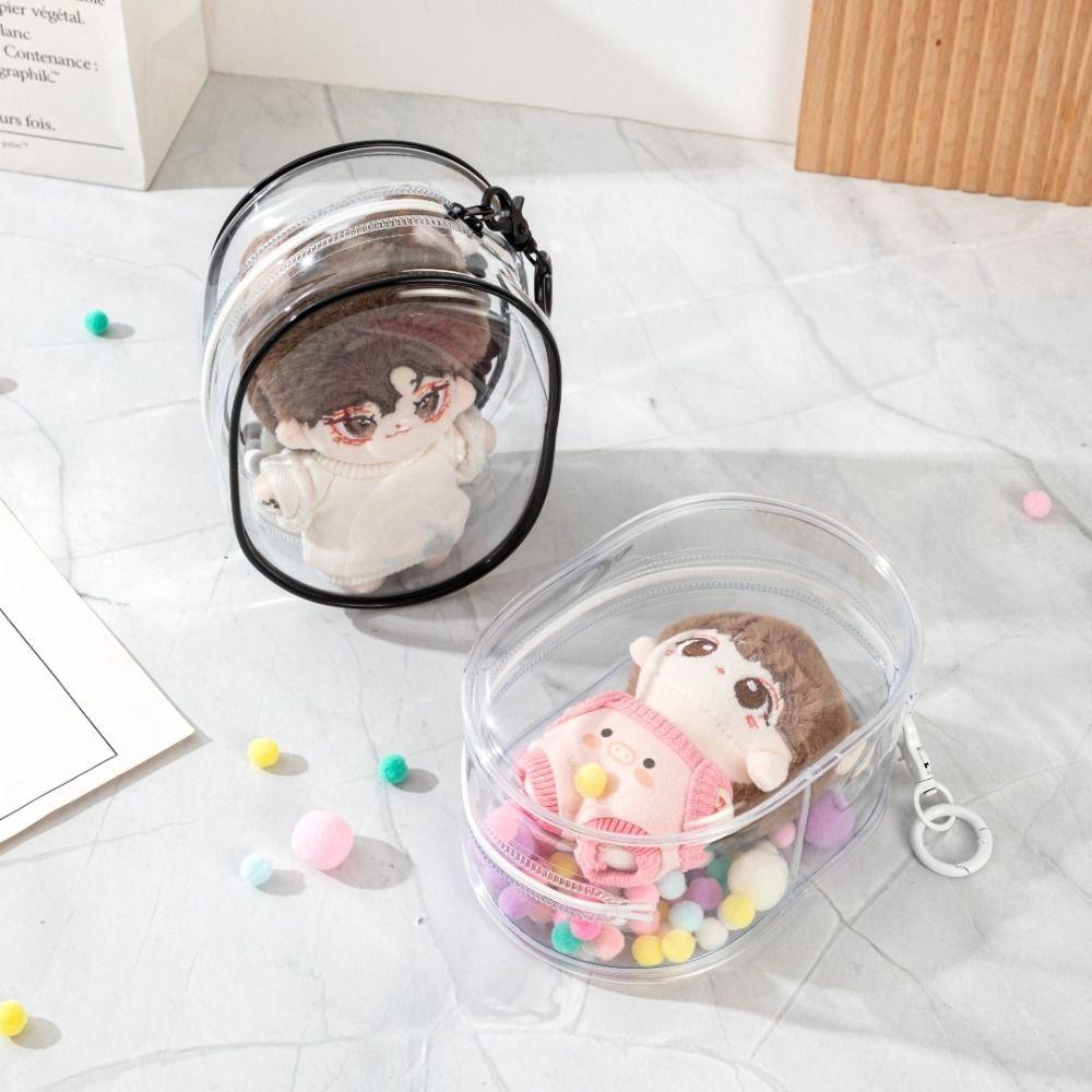with Keychain Cotton Doll Display Bag PVC Cotton Doll Storage Bag Outdoor