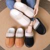 Women's Winter Warm Fuzzy Plush House Shoes Non-Slip Short Snow Boots for Women Outdoor Indoor Home Shoes Suede Closed Toe Faux Fur Slippers Booties