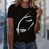 Women Summer T Shirt  Print Simple Pattern Short Sleeve Tees Casual   Printed  Tops