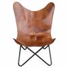 Handmade Home Décor Furniture Relax Arm Chair Vintage Leather Butterfly Chair