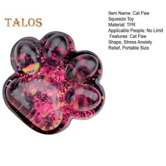 Прозрачная игрушка-лапка для снятия стресса и беспокойства, блестящая игрушка-лапка для котенка, сенсорная игрушка для детей и подростков, для взрослых, мягкий мячик для снятия стресса, игрушка-лапка животного