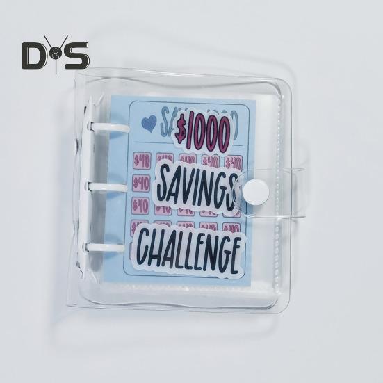 Книга для экономии денег, клейкая пряжка для кошелька, водонепроницаемая, устойчивая к разрывам ПВХ-папка, привлекательный продукт для экономии денег