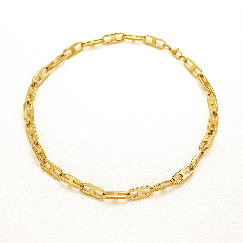 Ювелирные изделия из титановой стали, ожерелье, креативная японская цепочка со словами, универсальная цепочка с открытой ключицей, комплект с пряжкой из нержавеющей стали