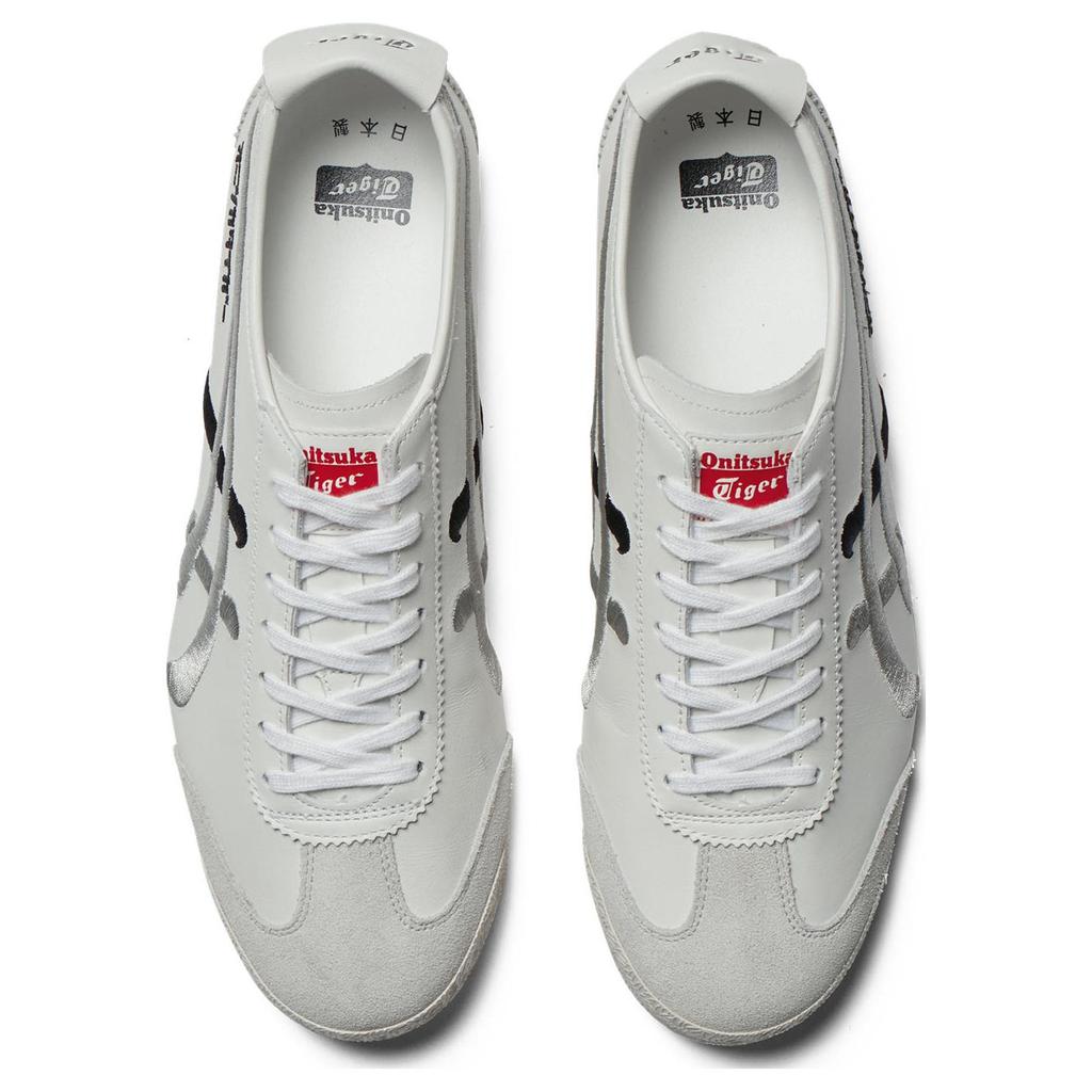 ONITSUKA TIGER Mexico 66 Nm Удобные Мягкие Нескользящие Износостойкие Низкие Повседневные Кроссовки Унисекс Белый Серебристый 1183C320-102