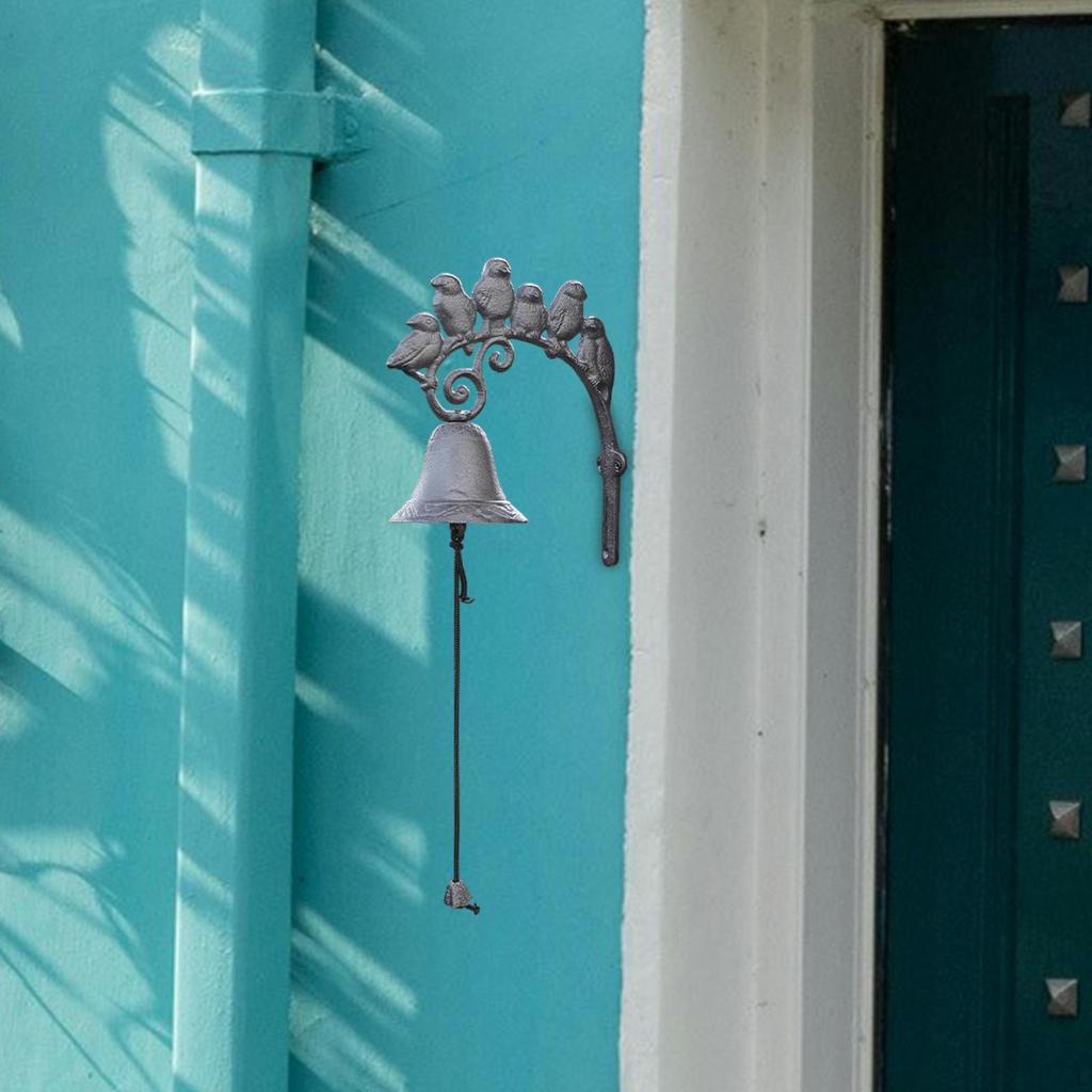 Cast Iron Door Bell,Doorbell Bird Wall Mounted Outdoor Dinner Bell Hanging Decoration Entry
