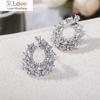 Модные женские роскошные вечерние серьги благородные модные женские аксессуары хорошее качество подарок для леди блестящие циркониевые украшения