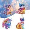 Colorful Animal Ornaments Acrylic Key Chain Backpack Hanging Decorations Car Rearview Mirror Accessories