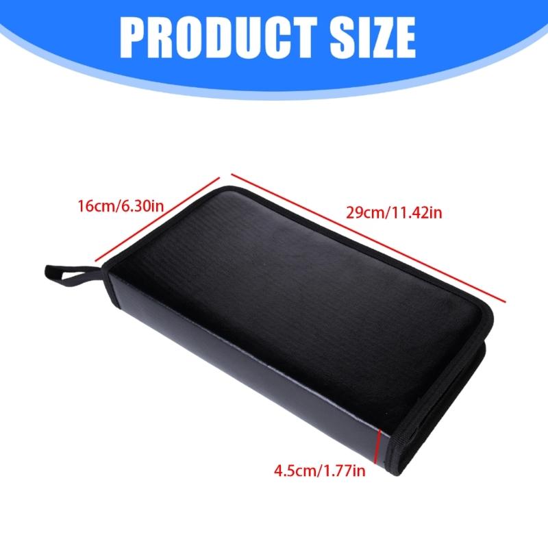 Органайзеры для хранения CD из ПУ-кожи на 80 дисков с прозрачными карманами и застежками-молниями для автомобиля, путешествий, домашнего развлечения