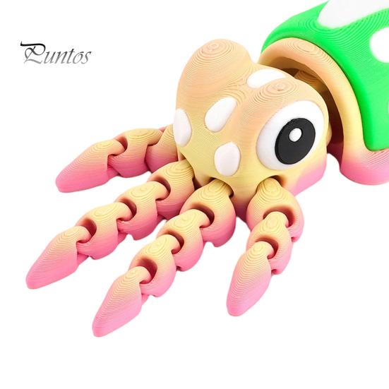 Гибкая фигурка кальмара 3D-печатные фигурки животных, шарнирная модель, сенсорная развивающая игрушка, коллекционная фигурка морского обитателя для снятия стресса