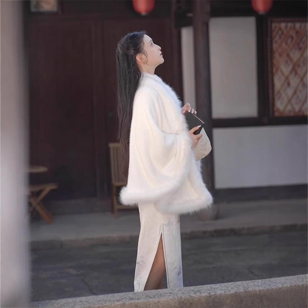 Ципао 2025 Элегантное Высококлассное Осенне-Зимнее Женское Платье - Современный Китайский Стиль