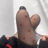 Женские колготки с вышивкой в виде сердца, ультратонкие, прозрачные, высокоэластичные, нескользящие, однотонные, для поездок на работу, свиданий, вечеринок, мини-юбка, подходящие чулочно-носочные изделия