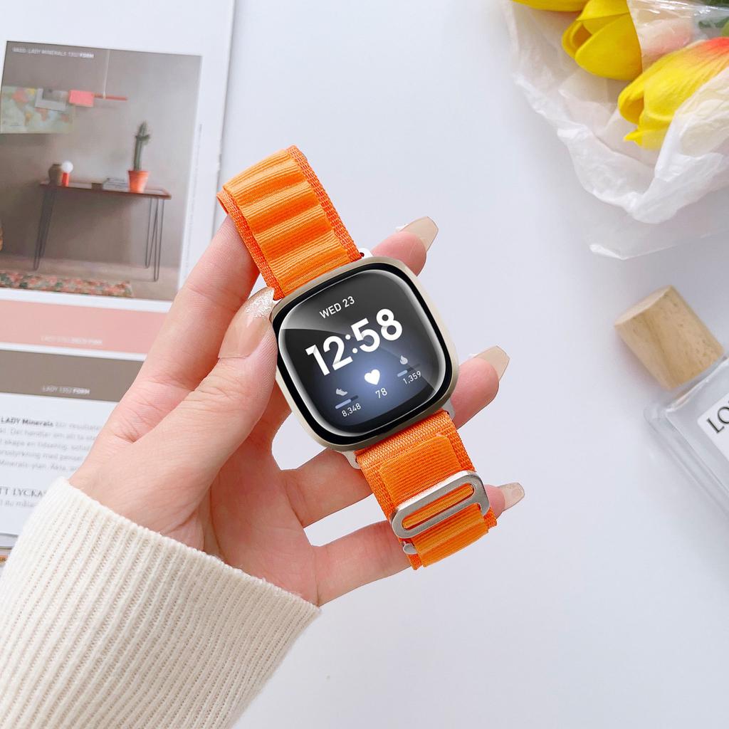 Нейлоновый ремешок для часов Fitbit Versa, браслет Fitbit Versa 2/Versa 3/Versa 4, браслет Alpine Loop Correa для Fitbit Sense 2