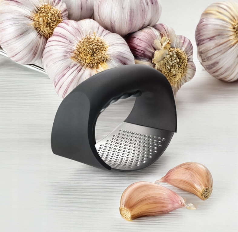 Stainless Steel Multifunctional Garlic Press with Opener