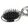 Round Pocket Mirror with Comb Dual Use Massage Hair Brush Simple Folding Air Bag Comb  Travel