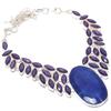 Sapphire(Simulated) Amethyst Gemstone Gift Jewelry Necklace 18" I4b03