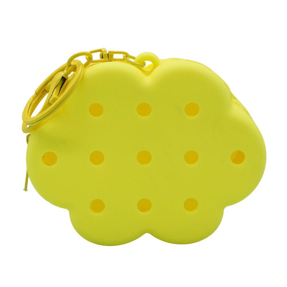Gift Idea Cloud Flower Silicone Wallet Zipper Closure Soft Silicone Coin Purse Travel Organizer Mini Size Card Holder Women Use