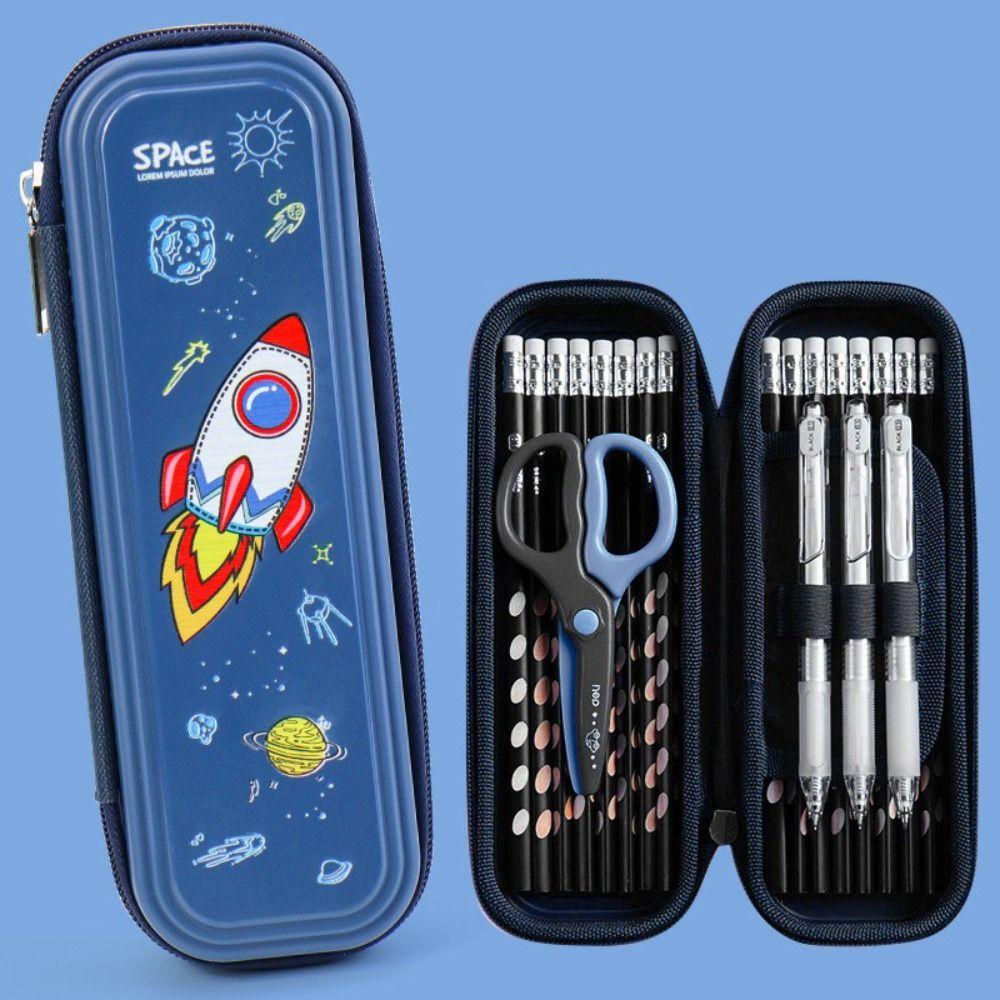 Пенал для ручек с изображением астронавтов/кроликов/динозавров, вместительная коробка для ручек, многофункциональная подарочная сумка для ручек