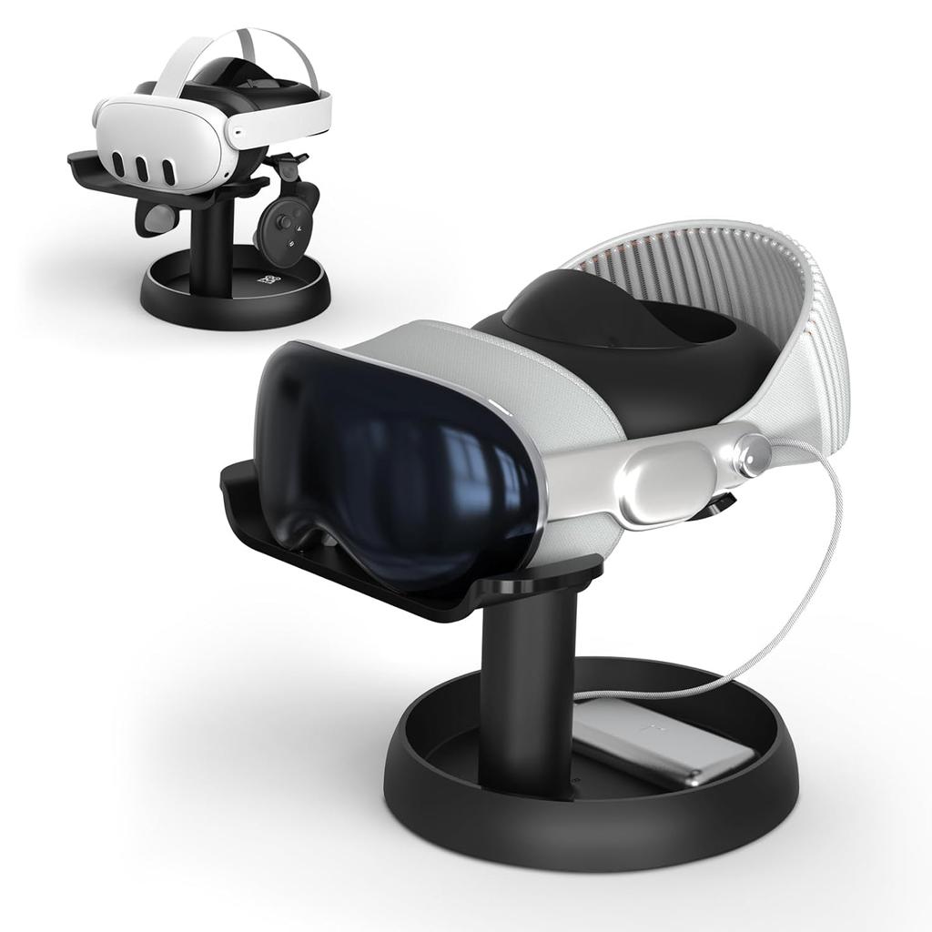 AMVR Stand Compatible with Meta Quest 3 Accessories Universal VR Headset Display Dock Holder for Quest 2/Pico 4/Vision Pro PSVR2
