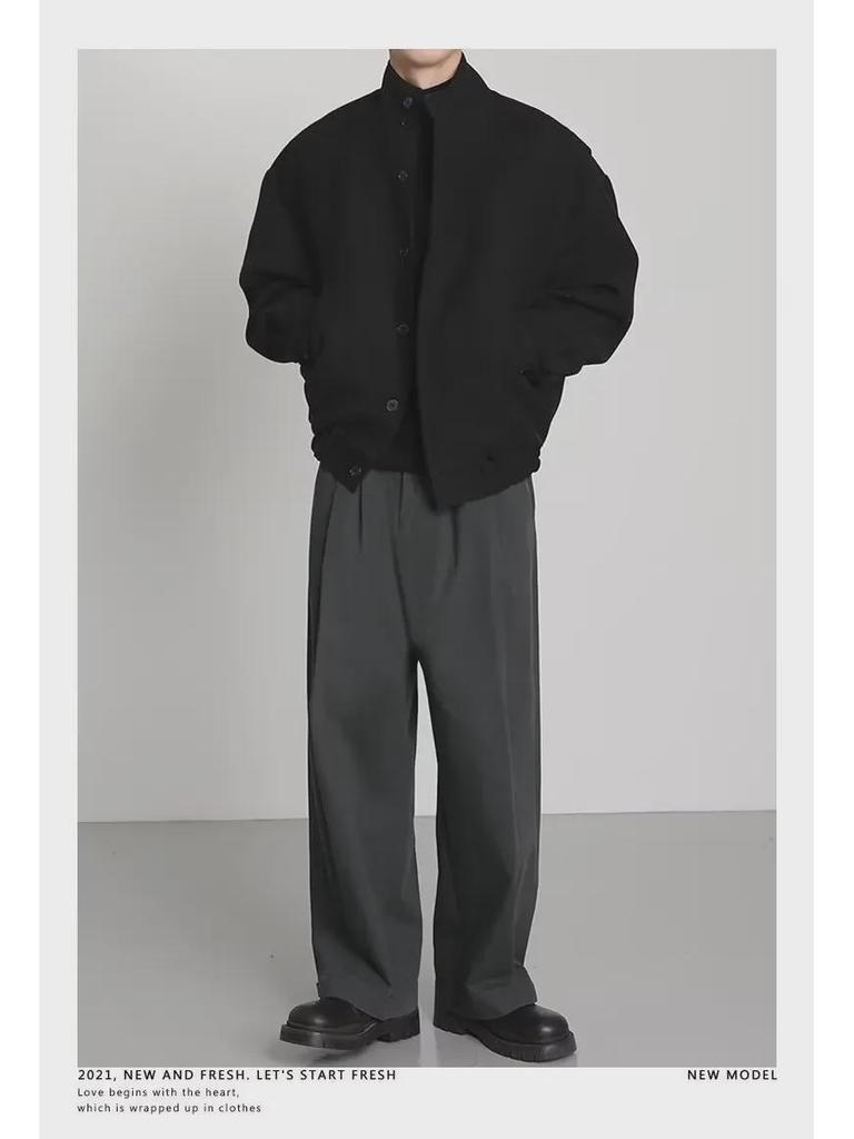 Модная мужская куртка весна/осень 2024 года: Главная улица Гонконга, японский Харадзюку, корейские мотивы, свободный крой.