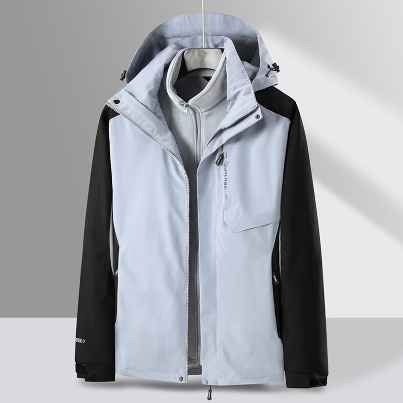 Женская куртка Куртка Куртка Осенью и Зимой Для улицы Три-в-одном Съемная Ветрозащитная Альпинистский костюм В Тибете