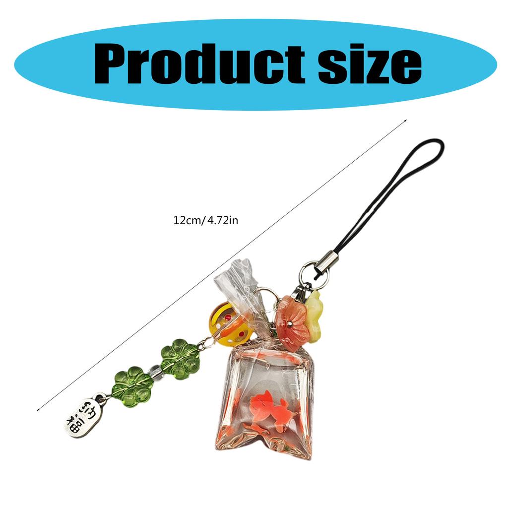 Fresh Style Koi Fish Cell Phone Strap Portable Koi Fish Phone Lanyard Jewelry with Beaded Accents for Personalization